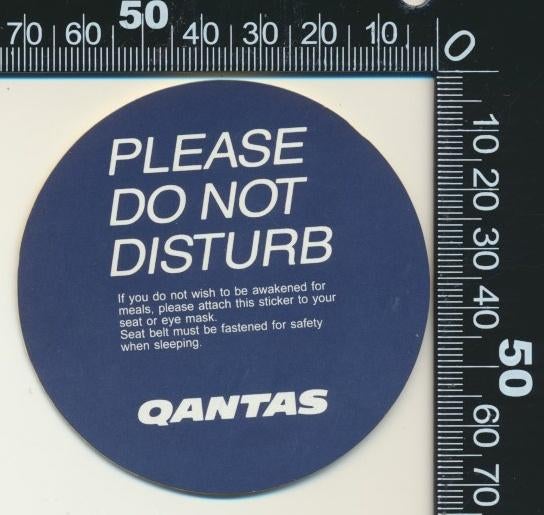 Sticker: Qantas - Please do not disturb, Ophalen of Verzenden, Zo goed als nieuw, Bedrijf of Vereniging