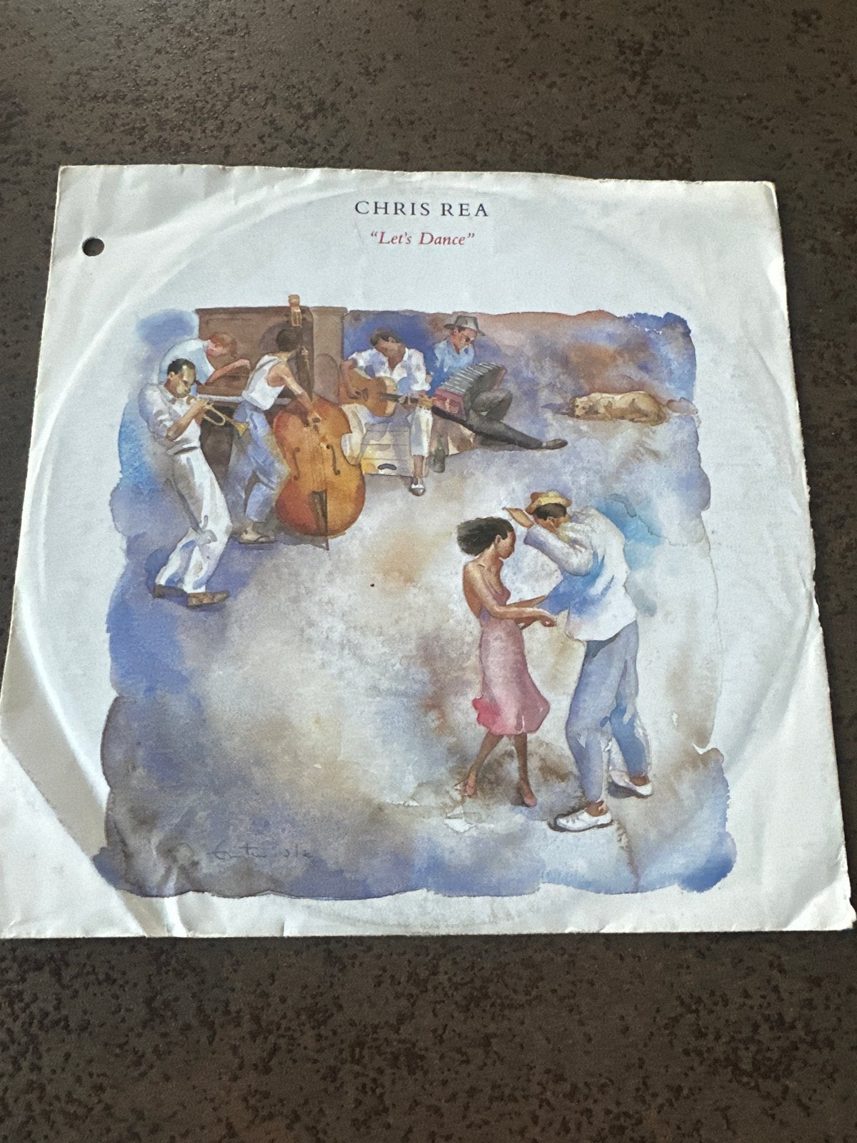 Chris Rea - Let's Dance Vinyl Single (1987), Gebruikt, 7 inch, Ophalen of Verzenden, Pop