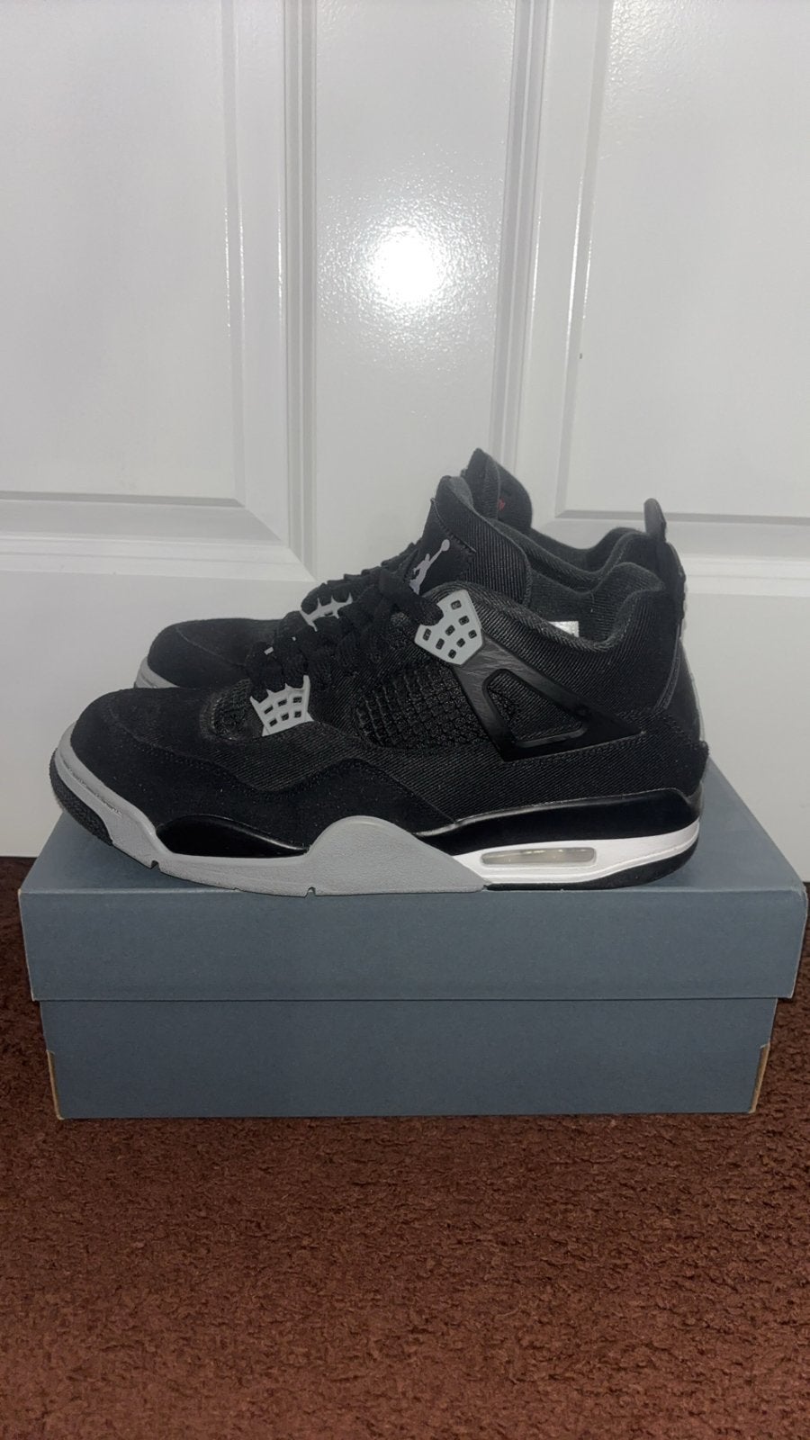 Jordan 4 Black Canvas - Maat 43, Ophalen of Verzenden, Gedragen, Zwart, Sneakers of Gympen