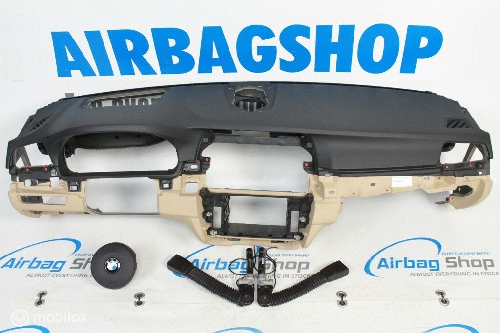 Airbag set - Dashboard M zwart beige head up speaker BMW F10, Gebruikt, Ophalen of Verzenden