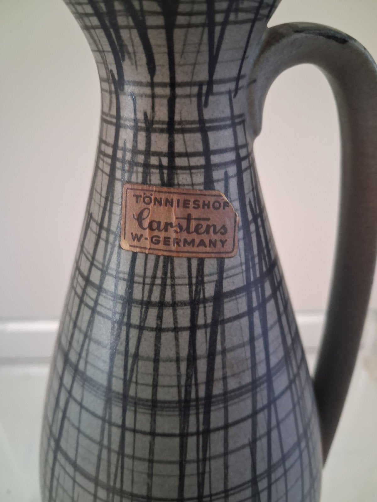 Carstens Tönnershof vaas met handvat,1950, Ophalen of Verzenden