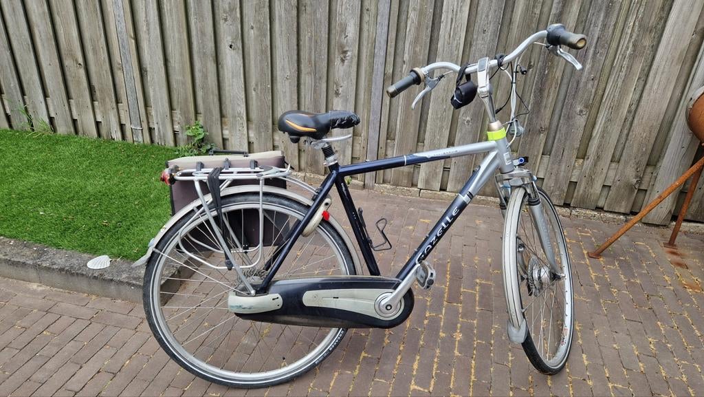 Gazelle Saphir fiets met 7 versnellingen en fietstas, Ophalen, Velgrem, Versnellingen, Gazelle