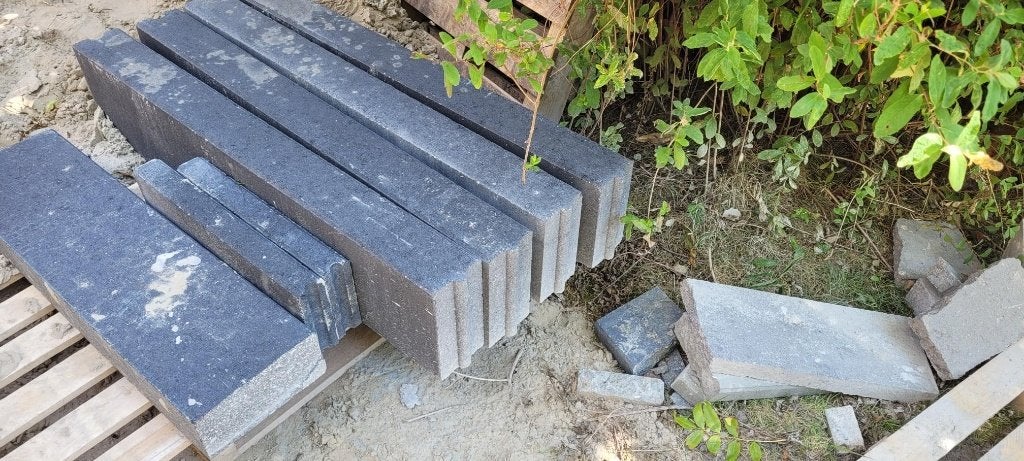 Betonband 10x20x100 cm antraciet, Ophalen, Nieuw, Beton, Overige typen