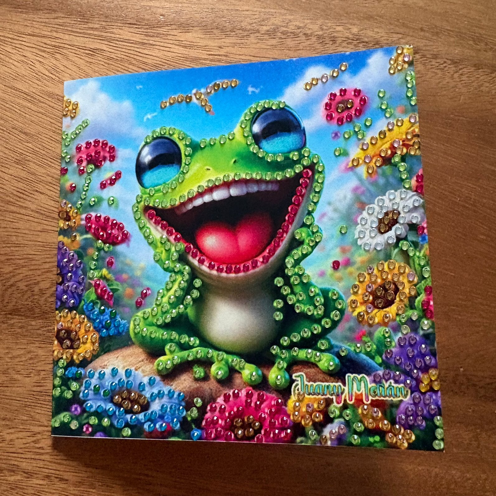 Diamond painting kaart kikker 1, Ophalen of Verzenden, Zo goed als nieuw, Overige thema's