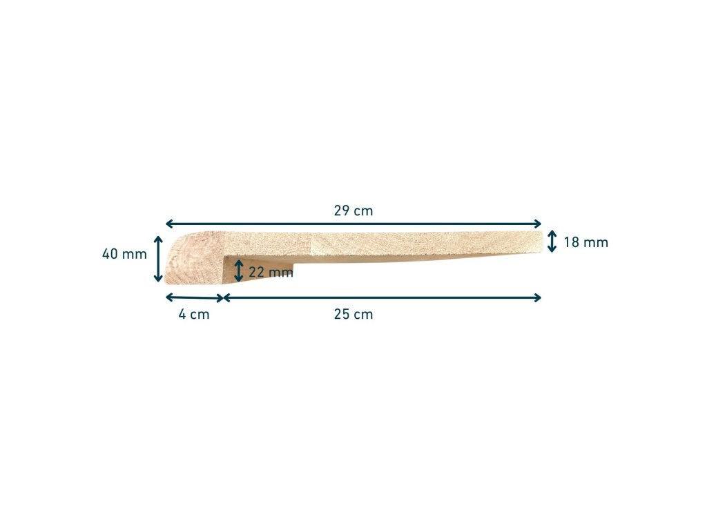 Overzet Vensterbank Massief Eiken - BOOM - 29 en 40 cm diep, Niet ingevuld, Vensterbanken, Nieuw, Ophalen of Verzenden