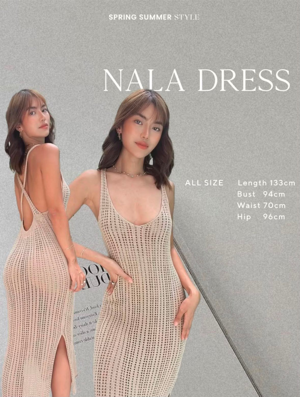 Nieuwe strandjurk maat L, Kleding | Dames, Beige, Maat 42/44 (L), Nala, Nieuw