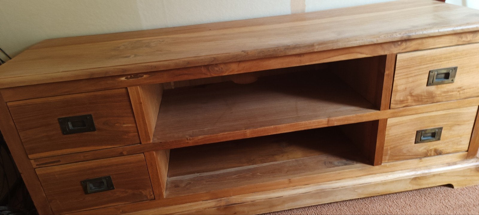 Teakhouten tv kast, Ophalen of Verzenden, 25 tot 50 cm, 100 tot 150 cm, Minder dan 100 cm