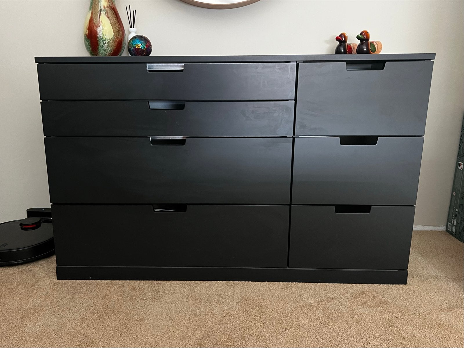 IKEA Nordli ladekast, antraciet, 120x76x47 cm, 7 lades, Huis en Inrichting, Kasten | Ladekasten, Ophalen, 100 tot 150 cm, 5 laden of meer