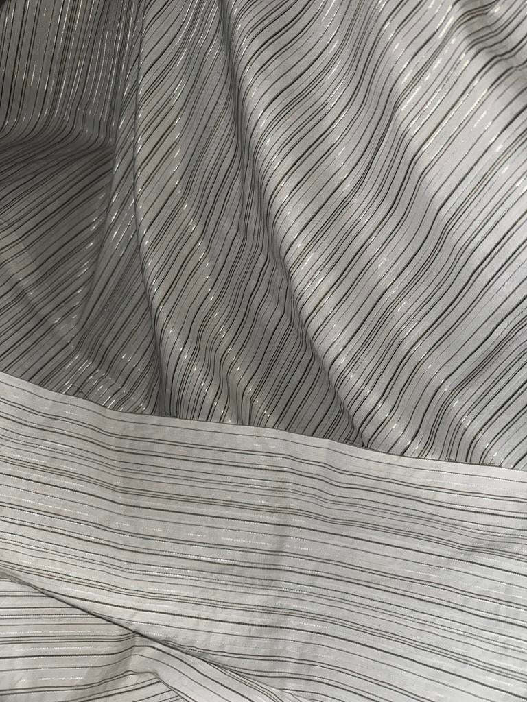 Gestreepte lichte stof 135x160, Hobby en Vrije tijd, Stoffen en Lappen, Ophalen, Overige materialen, 120 cm of meer, Wit
