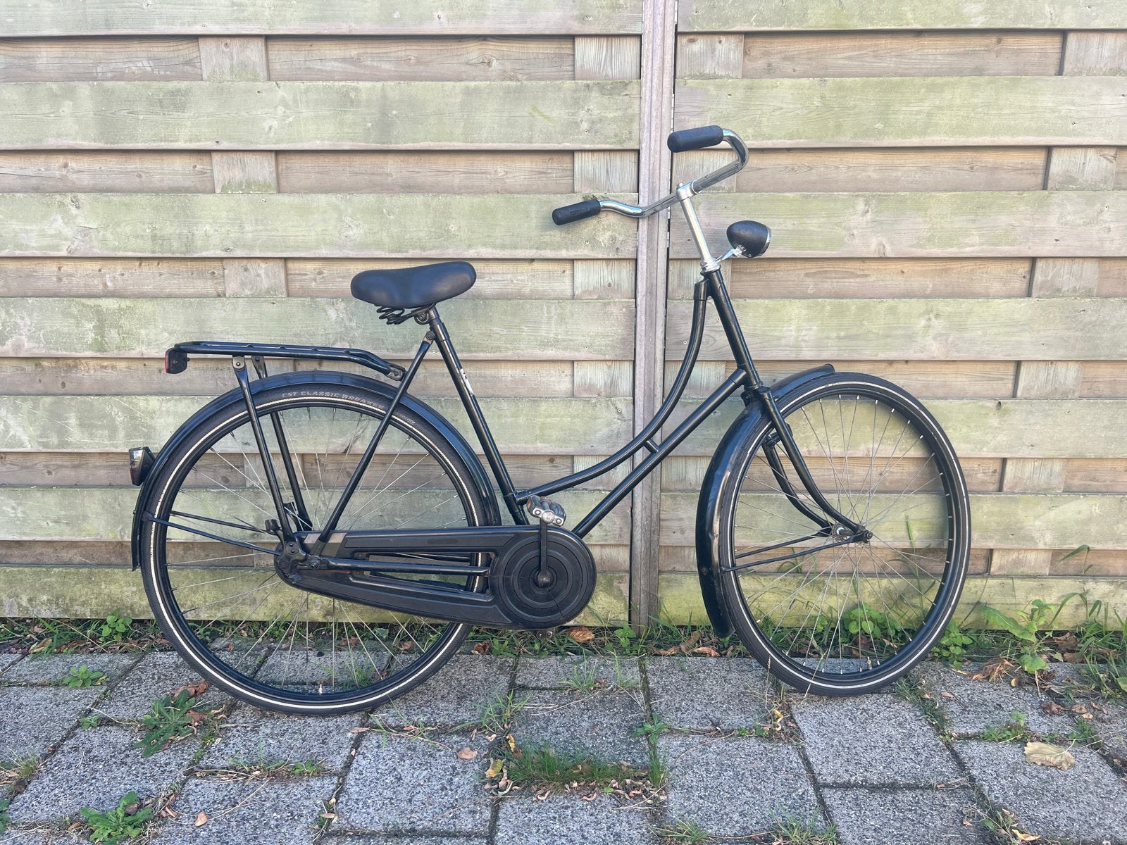 Mooie zwarte omafiets in goede staat met terugtraprem, 53 tot 56 cm, Ophalen of Verzenden, Gebruikt, Terugtraprem