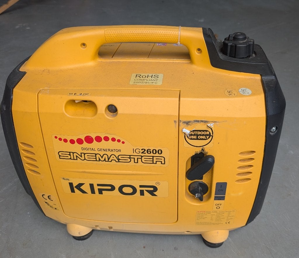 Kipor IG2600 Sinemaster Digitale Generator, Ophalen, Zo goed als nieuw, Minder dan 5 kVA, Benzine