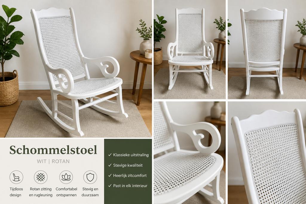 Schommelstoel wit, Ophalen