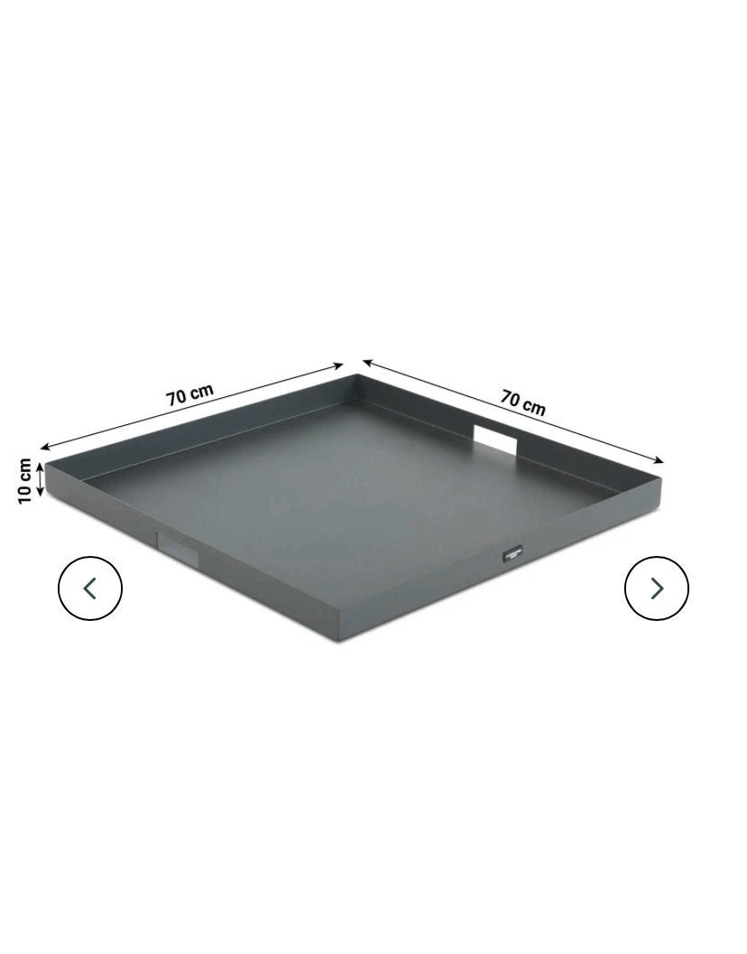 Gigi Dienblad Antraciet Aluminium 70x70 cm, Ophalen, Vierkant, Nieuw, Dienblad