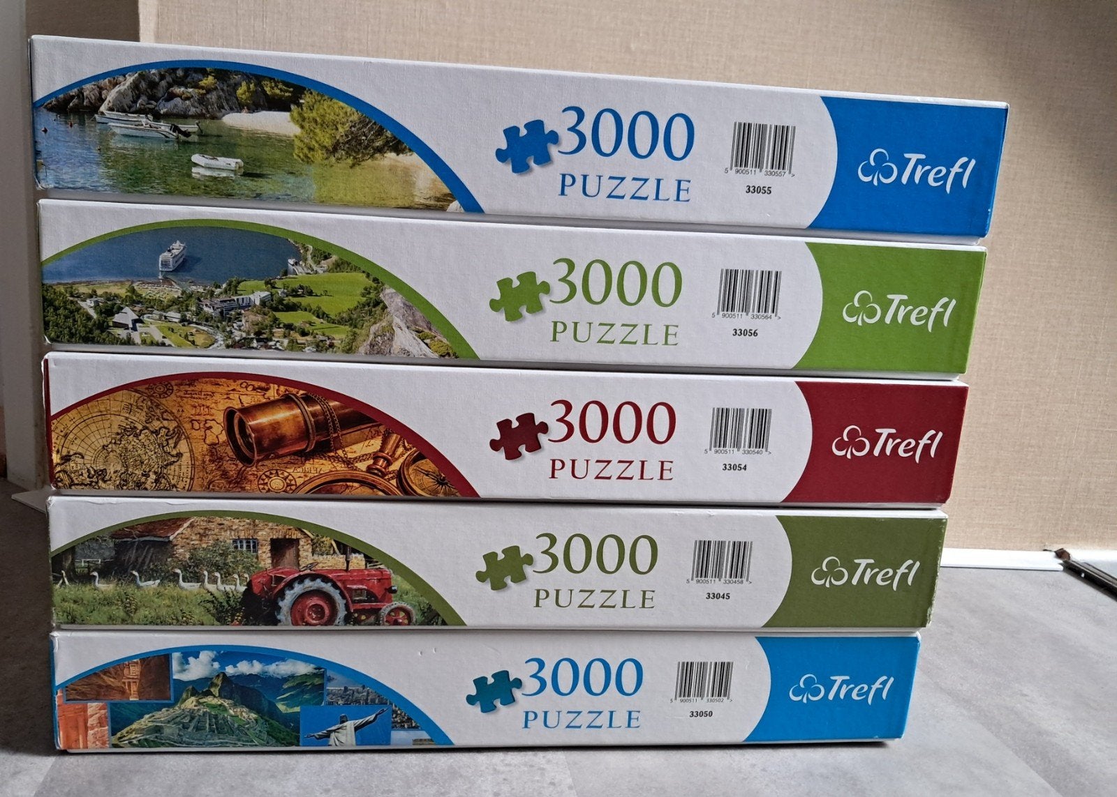 Trefl Legpuzzels 3000 stukjes -Samen 20,00. Diverse Motieven, Ophalen of Verzenden, Meer dan 1500 stukjes, Zo goed als nieuw, Legpuzzel