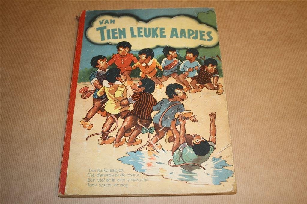 Van tien leuke aapjes - Uitg. Mulder - 1948 !!, Boeken, Ophalen of Verzenden, Gelezen