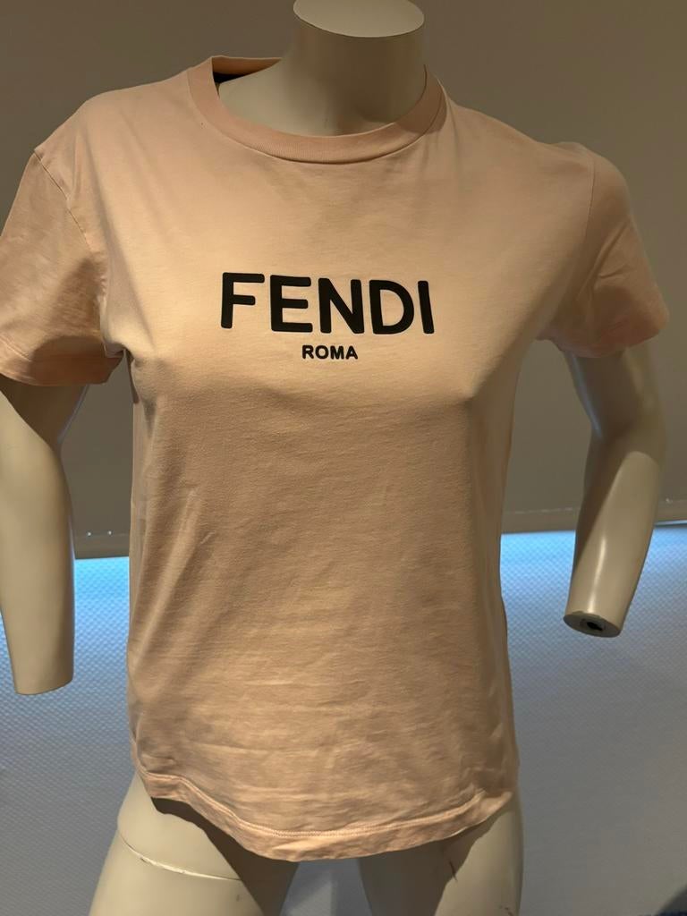 Fendi shirt met logo print 12 jaar, Kinderen en Baby's, Ophalen of Verzenden, Zo goed als nieuw, Meisje, Shirt of Longsleeve