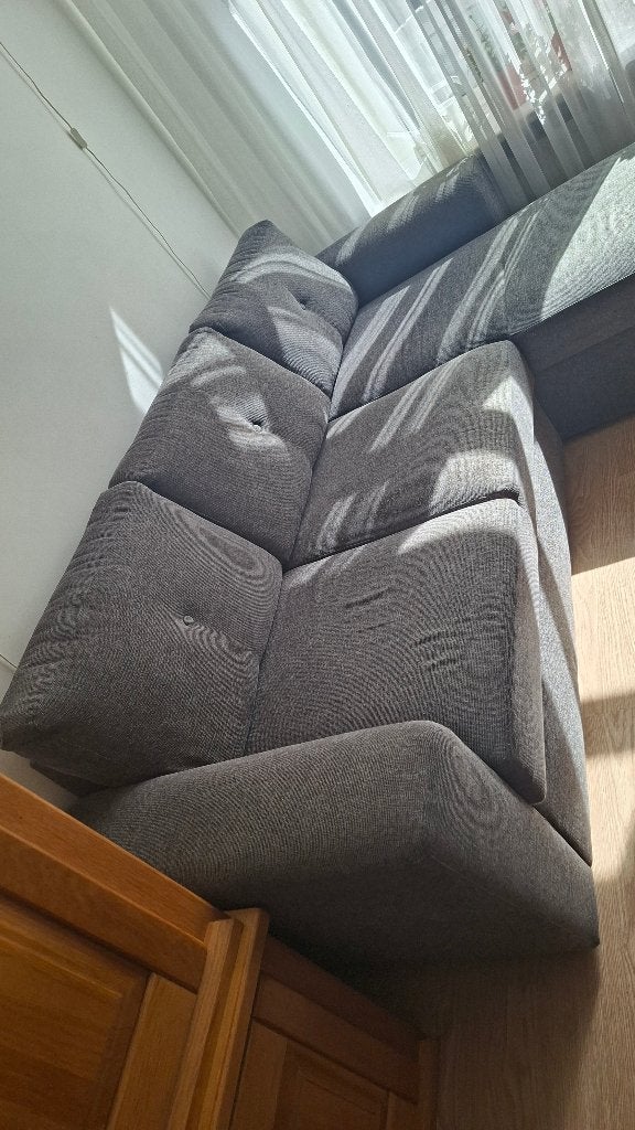 Antraciet kleurige (slaap) bank, Ophalen, Gebruikt, Driepersoons, 75 tot 100 cm