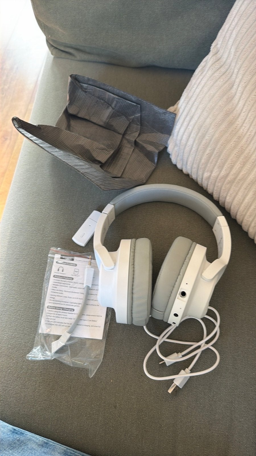 Krysenix PG3 2.4G Draadloze Gaming Headset Wit/Grijs, Audio, Tv en Foto, Koptelefoons, Overige merken, Nieuw, Ophalen of Verzenden