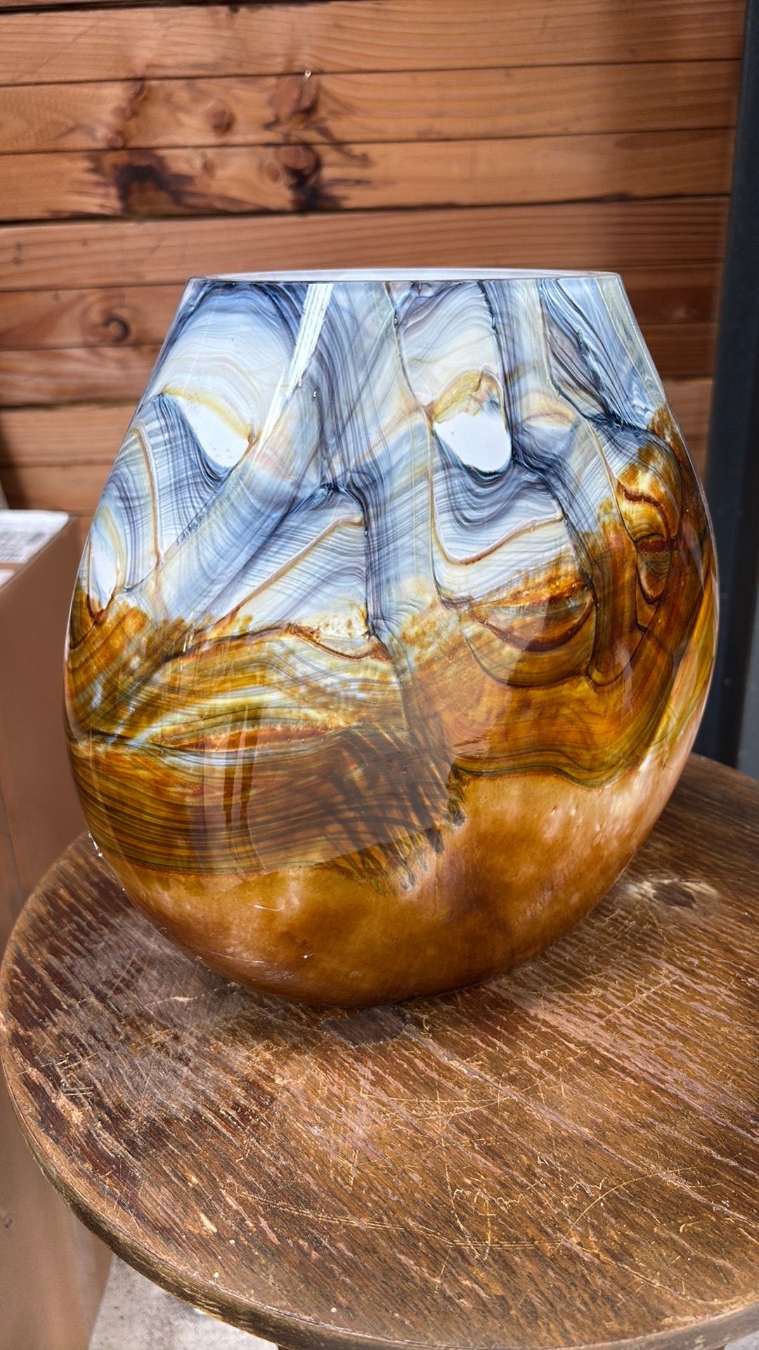 Modern/decratieve vaas, Huis en Inrichting, Ophalen, Overige kleuren, Glas, Minder dan 50 cm
