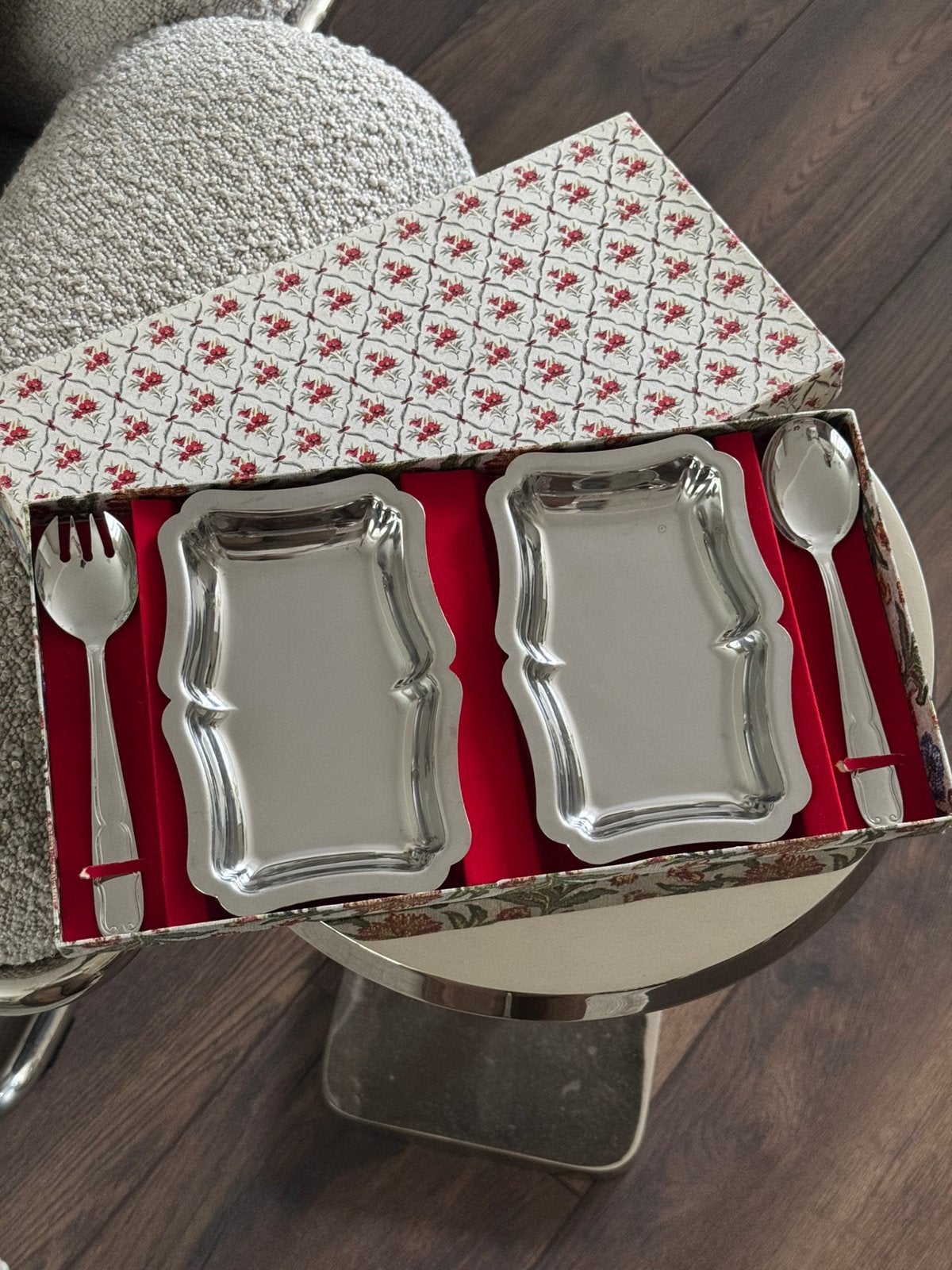 Inox serveer set, Ophalen of Verzenden, Schaal of Schalen