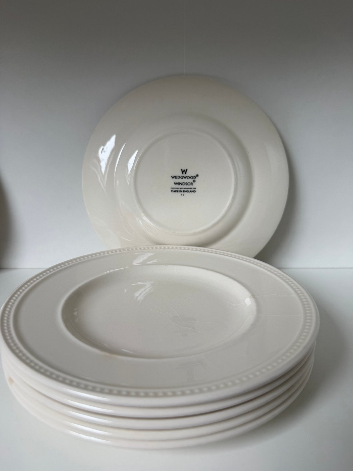 Wedgwood Windsor gebaksbordjes - Set van 6, Huis en Inrichting, Keuken | Servies, Ophalen, Gebruikt, Klassiek, Bord(en)