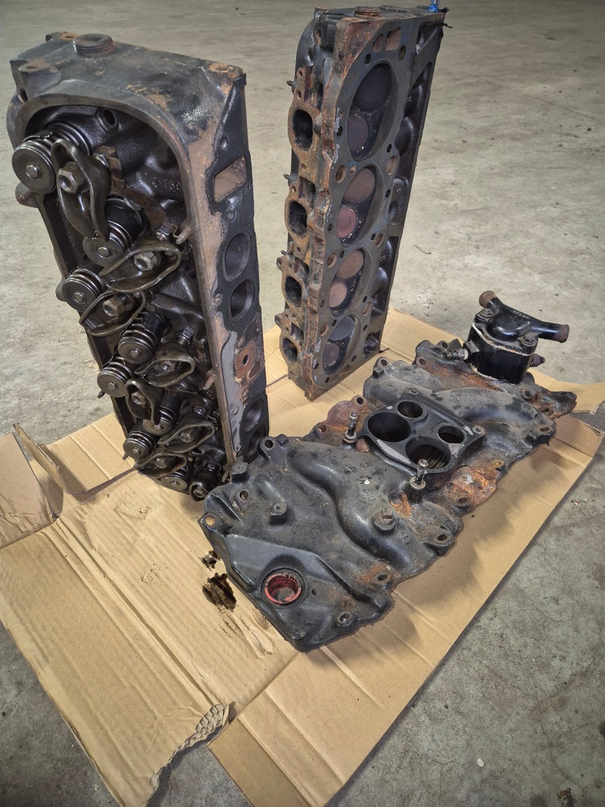 big block chevy 454 7,4 koppen en inlaat, Ophalen