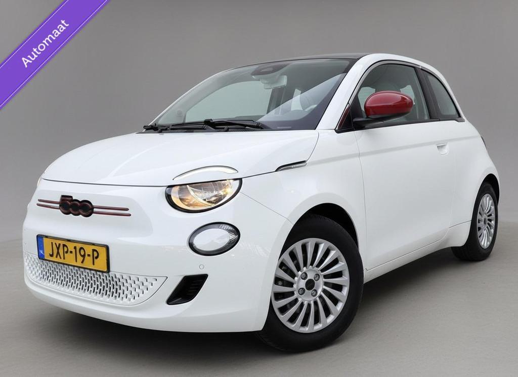 Fiat 500 RED 24 kWh Navi Camera Carplay Led Cruise SOH 100%, Stof, Gebruikt, 95 pk, Met garantie (alle)