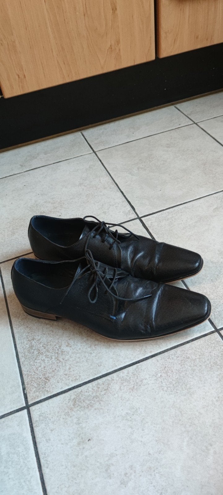 PIURE zwart Veterschoenen maat 45, Ophalen of Verzenden, Zwart