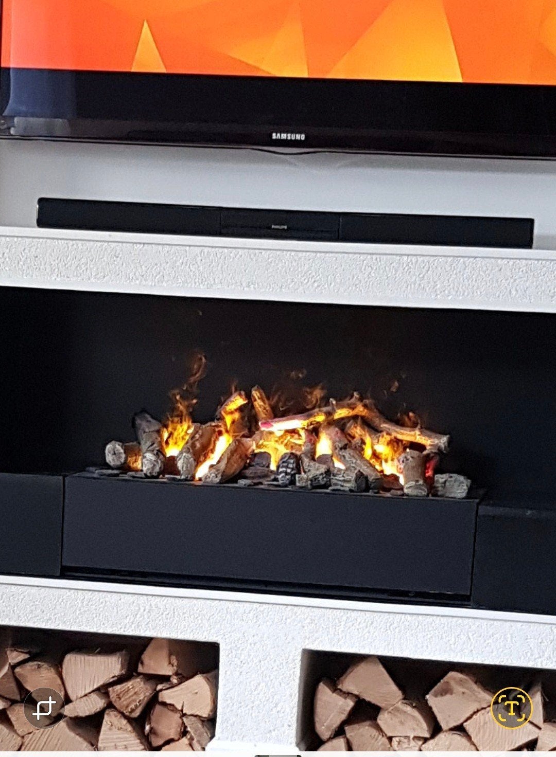Faber Opti-myst sfeerhaard, Ophalen, Gebruikt, Vrijstaande haard, Elektrische haard