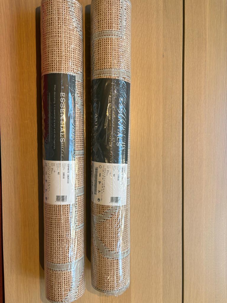 2 rollen Arte behang Totem Esparto Iberico, Ophalen of Verzenden, 10 tot 25 m², Beige