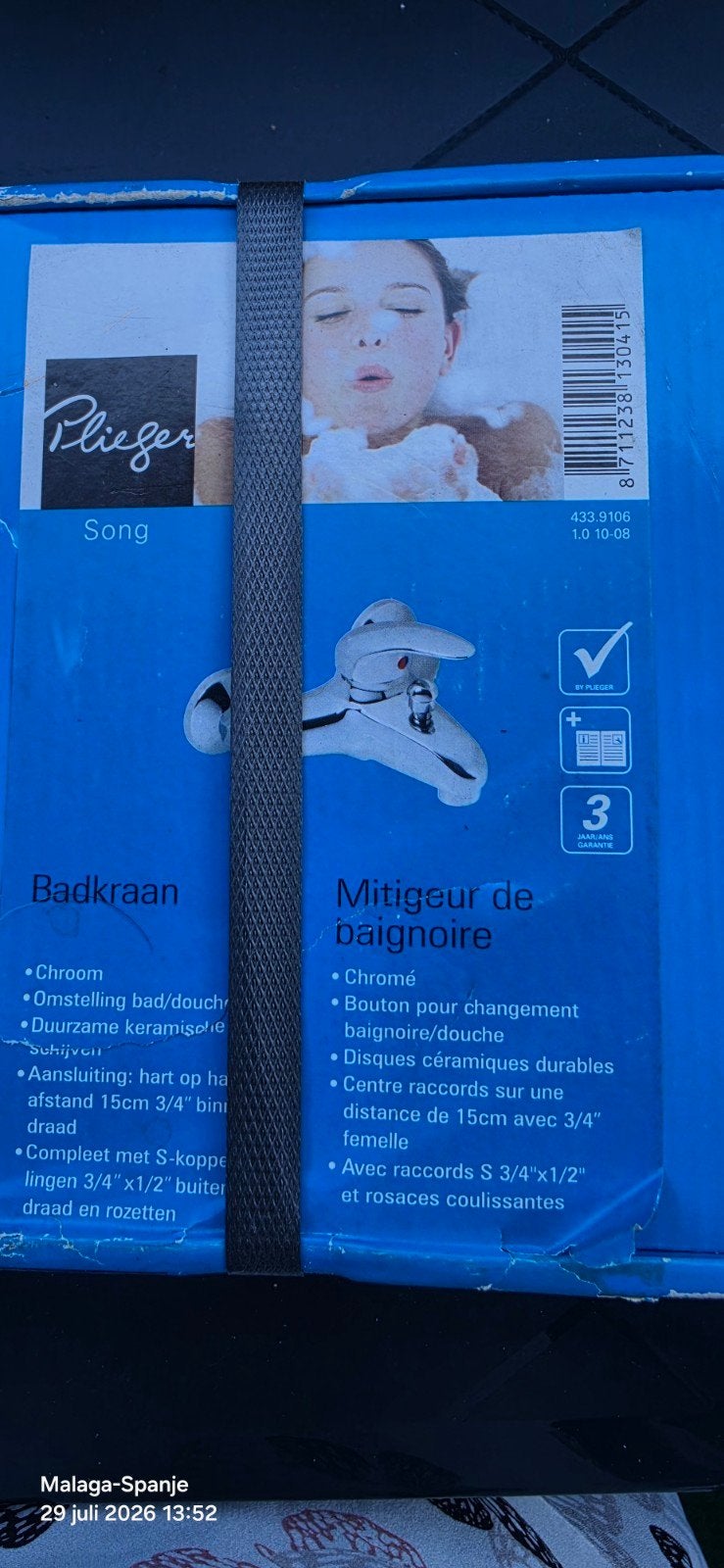 badkraan merk plieger, Ophalen, Nieuw, Bad