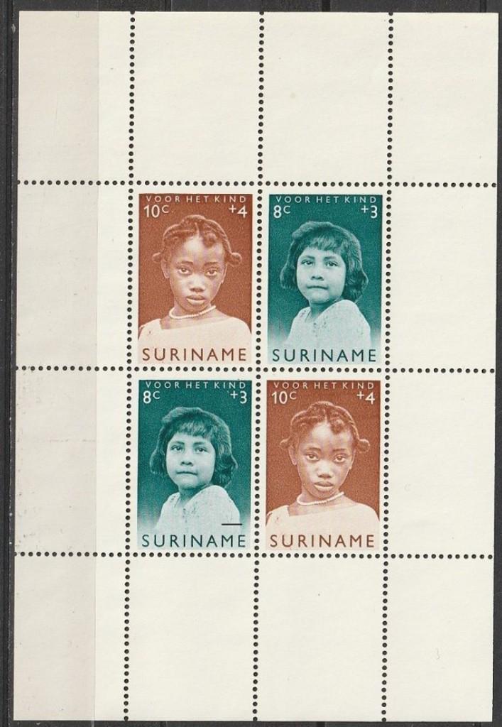 Suriname 1963 - nvph 403 - blok kinderzegels, Postzegels en Munten, Postzegels | Suriname, Verzenden, Postfris