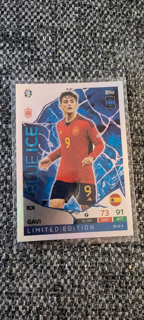 Topps Match Attax Gavi Limited Edition Blue Ice, Ophalen of Verzenden, Nieuw