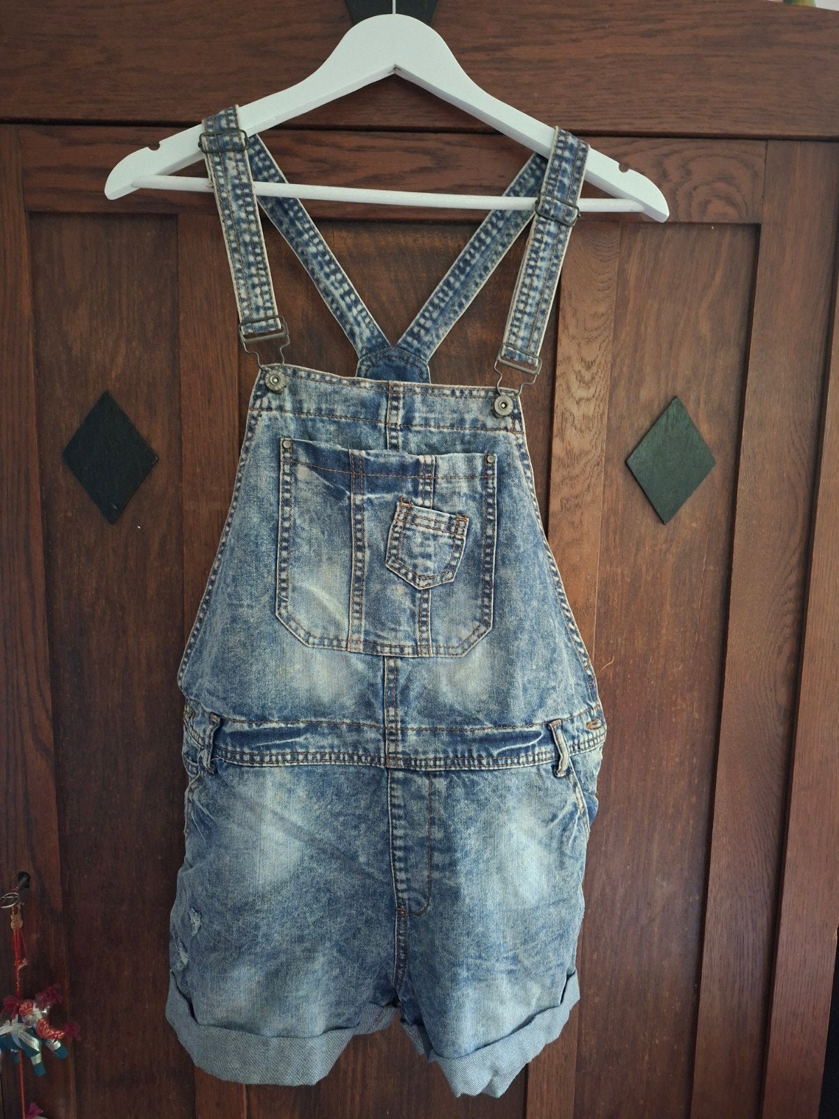 Leuke spijker tuinbroek short, Kort, Blauw, Maat 42/44 (L), Ophalen of Verzenden
