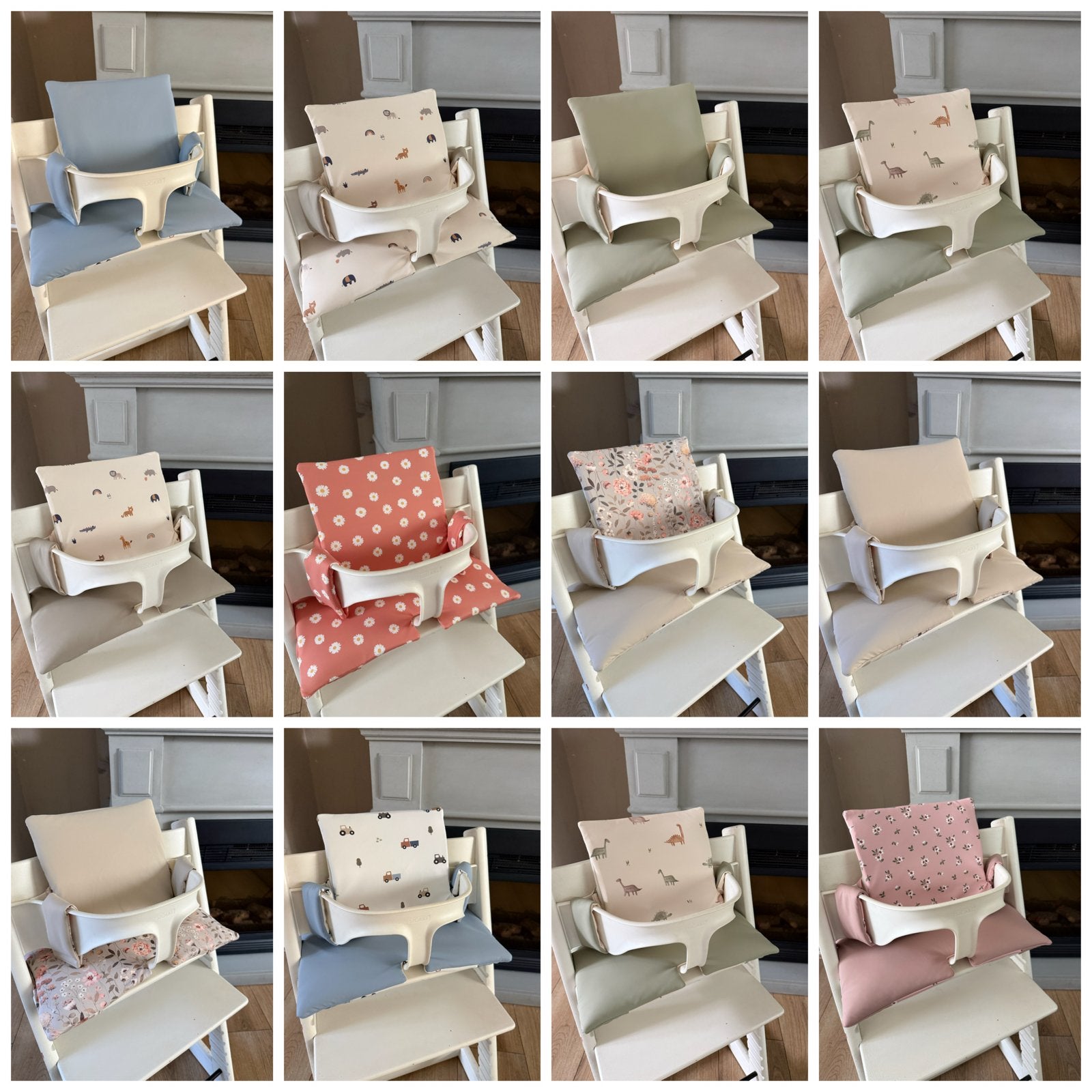 geplastificeerde kussenset Stokke Tripp Trapp kinderstoel, Handmade by mo, Stoelverkleiner, Bymo.handmade@gmail.com, Meegroeistoel