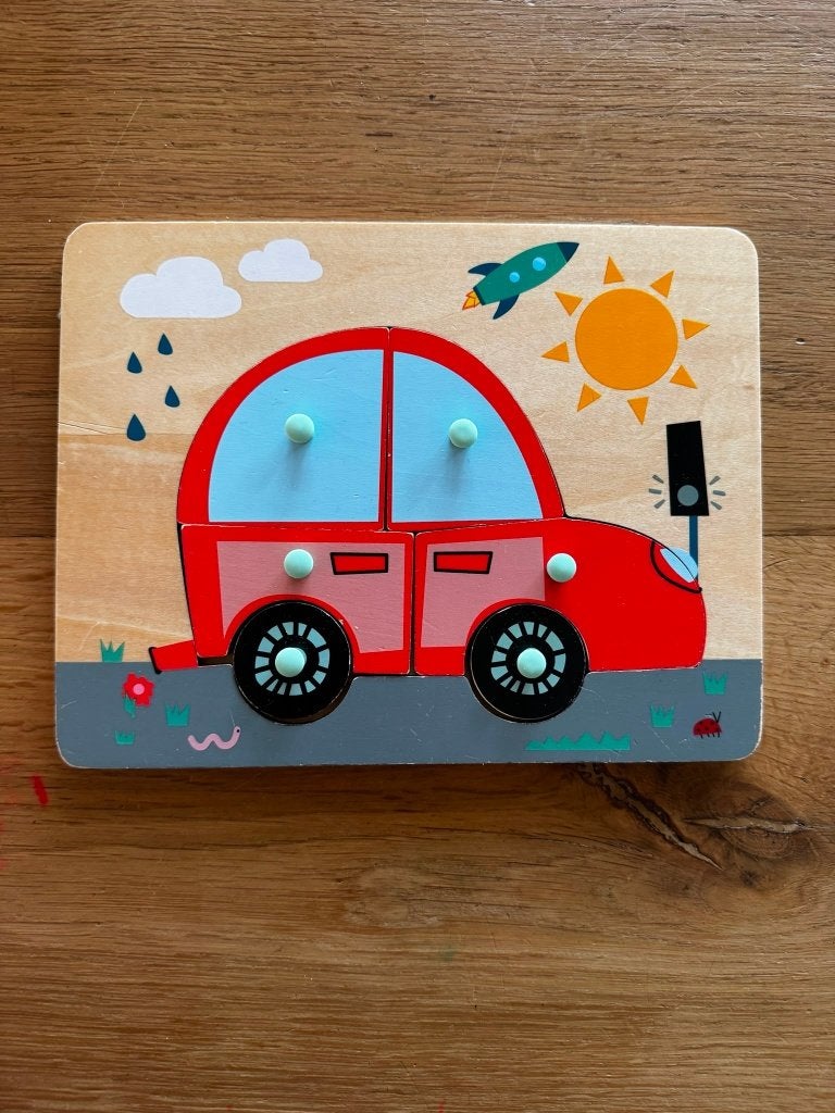 Puzzel auto, Ophalen of Verzenden, Minder dan 10 stukjes, Gebruikt, 6 maanden tot 2 jaar