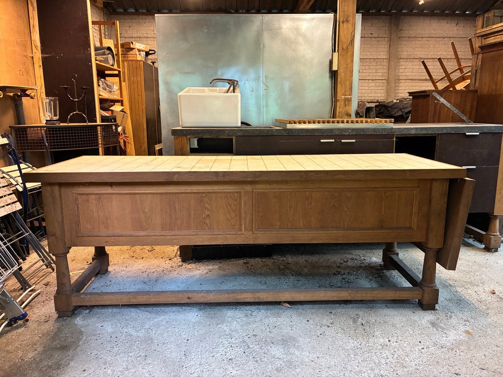 Hard houten meubels voor winkel/restaurant., Ophalen, Gebruikt, 100 tot 150 cm, Met deur(en)