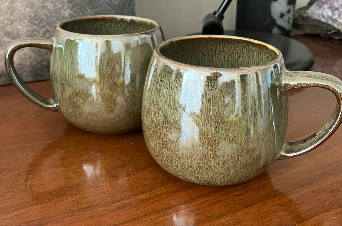 Nieuwe parelmoer mokken drinkbekers coffee mugs latte matcha, Huis en Inrichting, Keuken | Servies, Verzenden, Keramiek, Nieuw