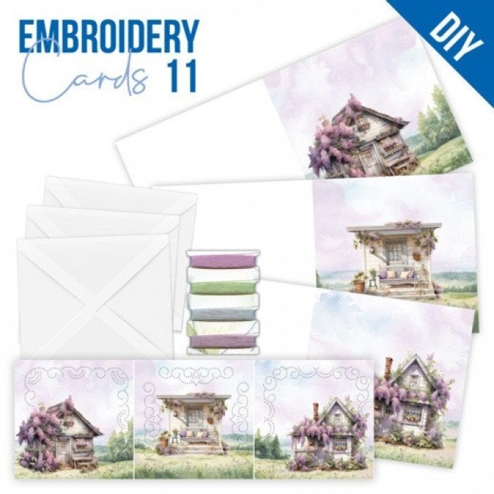 Embroidery Cards 11 Lilacs (seringen) STDOPP011, ., Overige typen, Nieuw, Ophalen of Verzenden