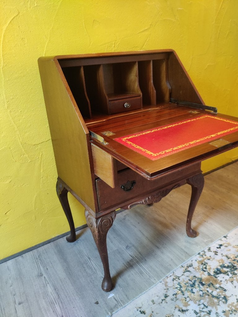 Klassieke antieke Engelse secretaire  (Chippendale stijl), Antiek en Kunst, Ophalen