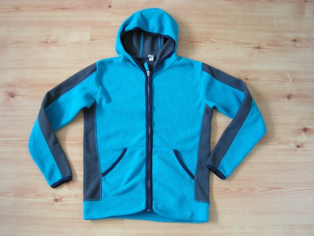 Blauw-grijs fleece vest maat 158-164 van Hema., Gebruikt, Jongen of Meisje, Trui of Vest, Ophalen of Verzenden