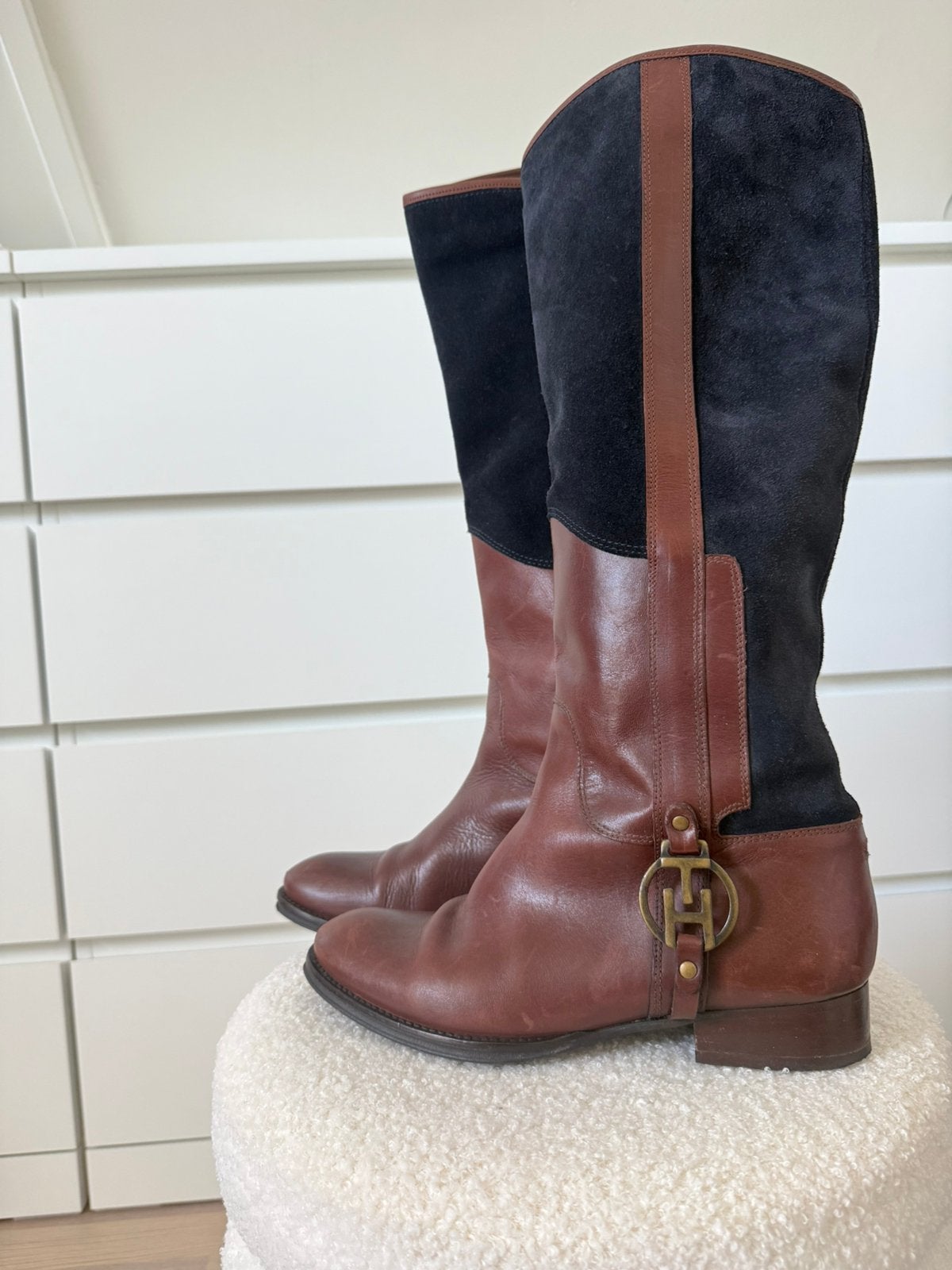 Tommy Hilfiger laars, Ophalen, Hoge laarzen, Bruin, Zo goed als nieuw