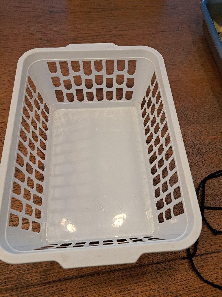 klein opberg mandje wit, Ophalen of Verzenden, Gebruikt, Rechthoekig, Riet