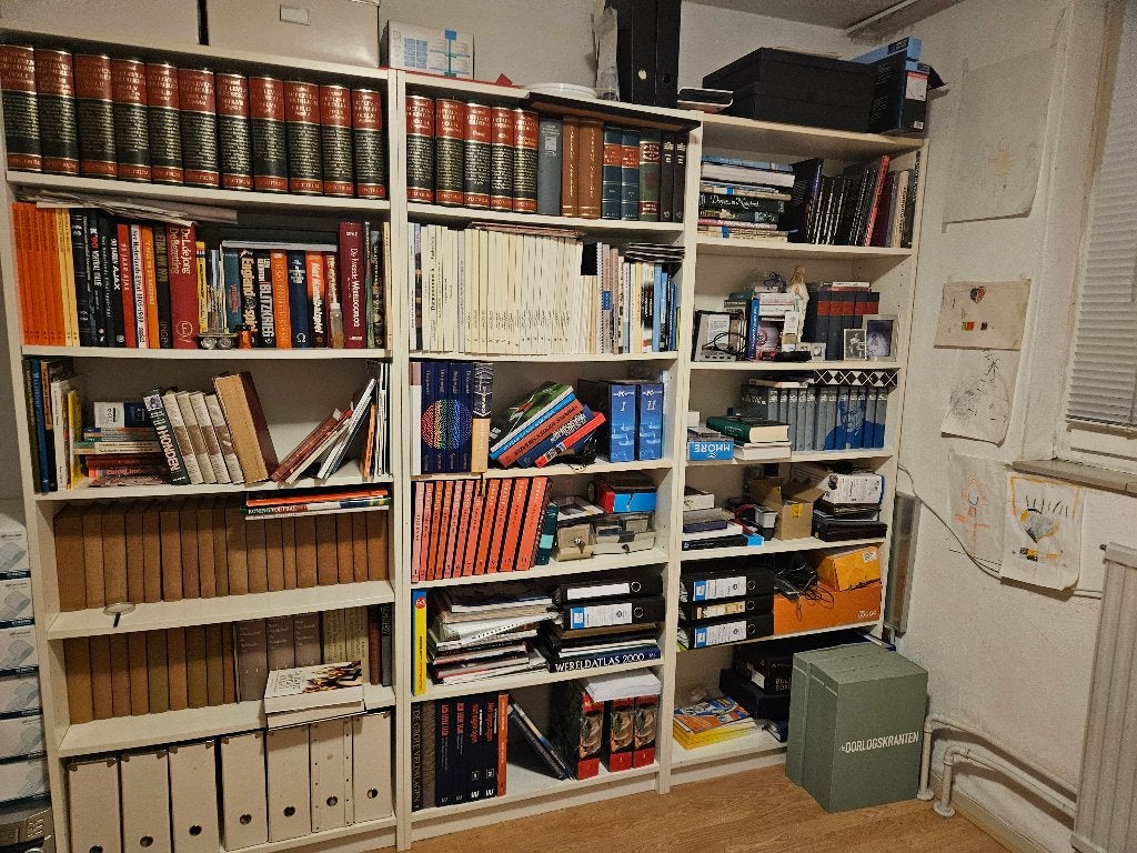 3 boekenkasten met boeken, Ophalen, Met plank(en), Gebruikt, 200 cm of meer