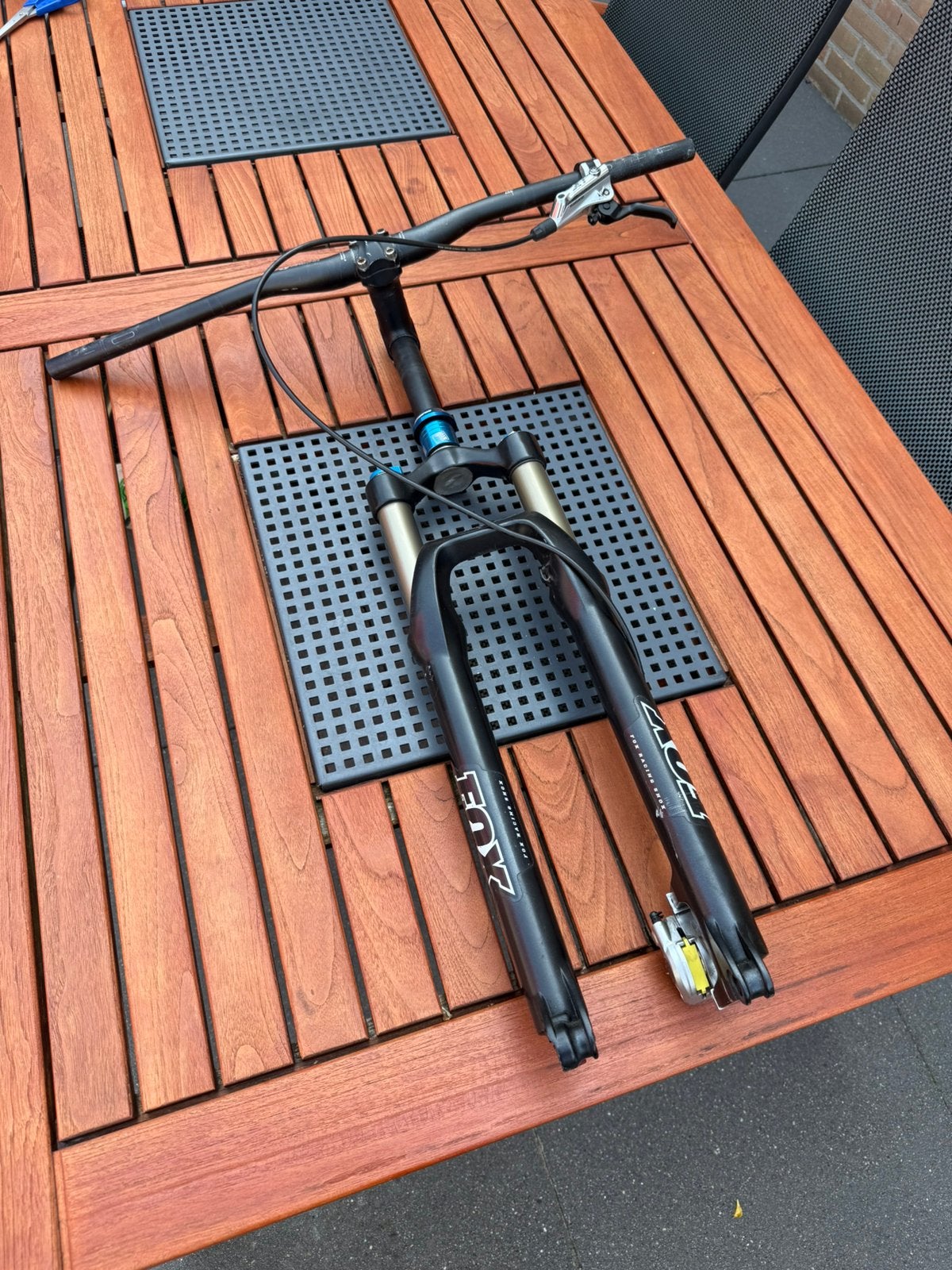 Fox Float 29” 130mm veerweg met rem en stuur, Fietsen en Brommers, Fietsonderdelen, Ophalen, Gebruikt, Mountainbike, Voorvork