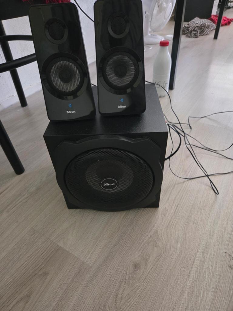 Trust 2.1 Luidsprekerset met Subwoofer, Audio, Tv en Foto, Luidsprekers, Ophalen, Gebruikt, Minder dan 60 watt, Overige merken