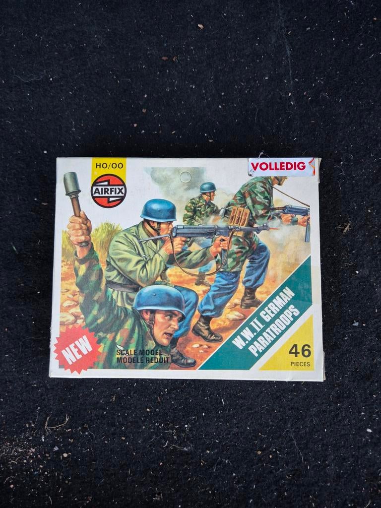 Airfix H0/00 W.W. II German Paratroops, Ophalen of Verzenden, 1:50 of kleiner