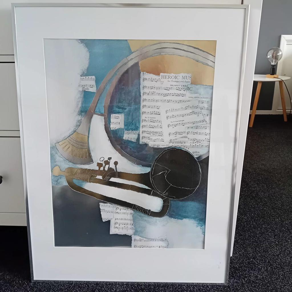 Grote aluminium lijst 60x80 cm met poster, Huis en Inrichting, Woonaccessoires | Lijsten, Ophalen, Metaal of Aluminium, 75 cm of meer