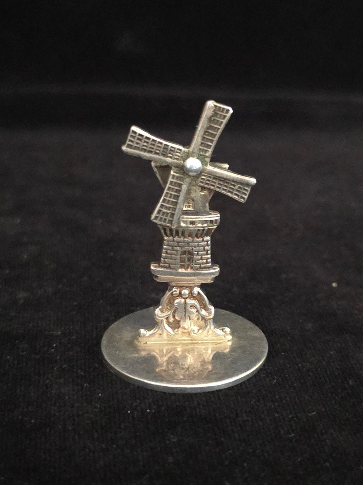 Miniatuur, zilver 925, molentje, gemerkt, mooie staat., Antiek en Kunst, Ophalen of Verzenden, Zilver