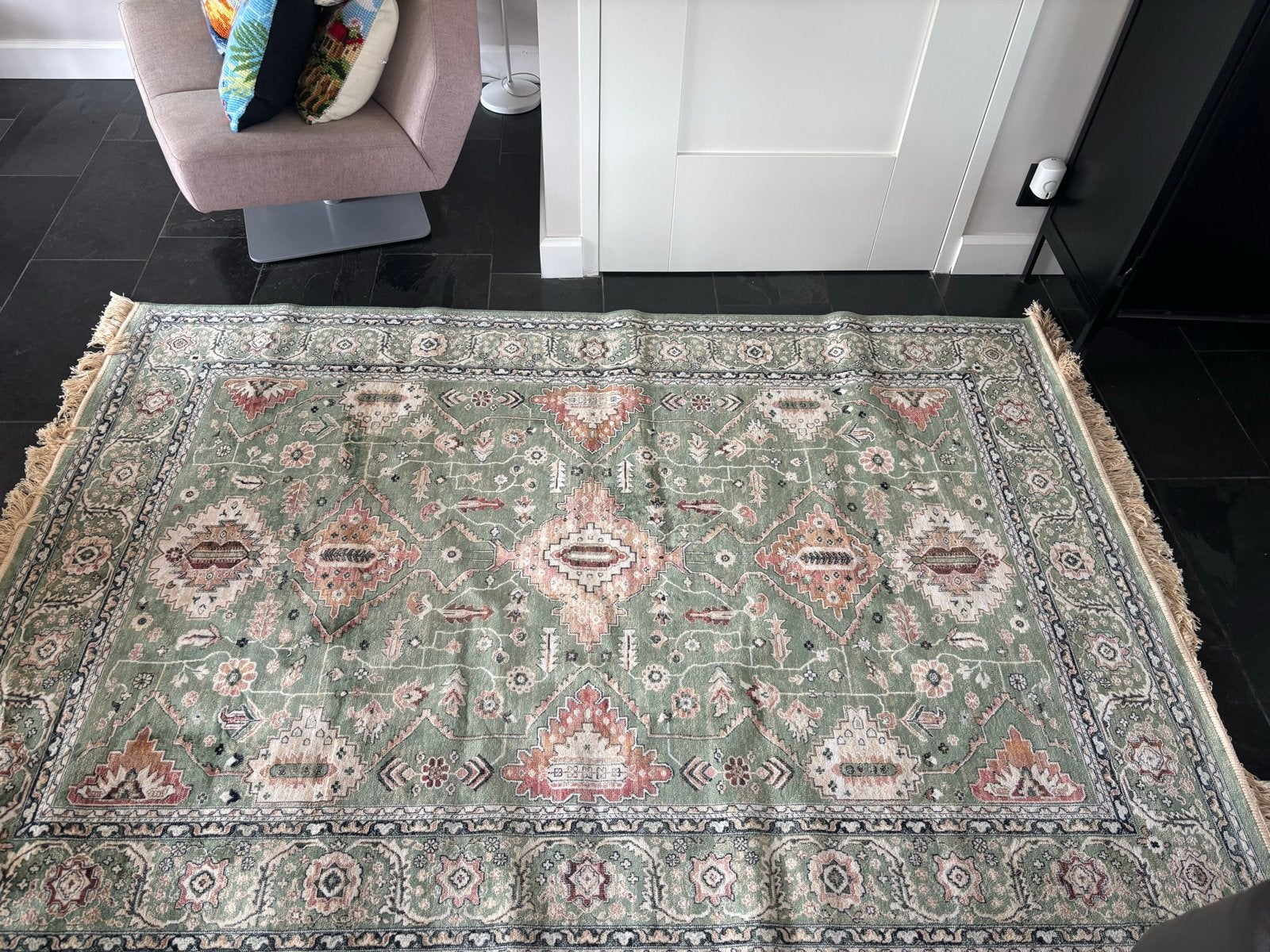 Nieuw Karwei Marmeren Tapijt - Ongebruikt 230x160 cm, 150 tot 200 cm, Ophalen of Verzenden, Rechthoekig, Groen